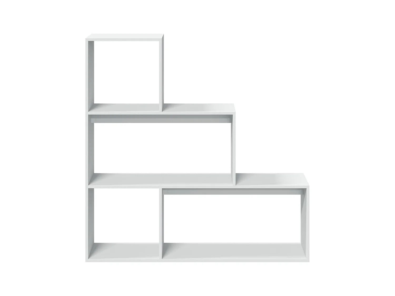Étagère séparatrice de pièce à 3 niveaux blanc 123x29x123 cm