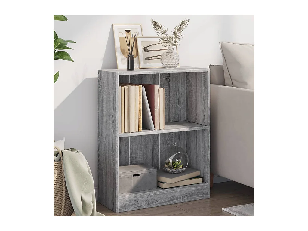 Bibliothèque Sonoma gris 60x24x76 cm Bois d'ingénierie