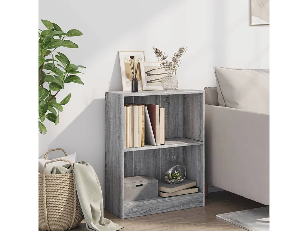 Bibliothèque Sonoma gris 60x24x76 cm Bois d'ingénierie