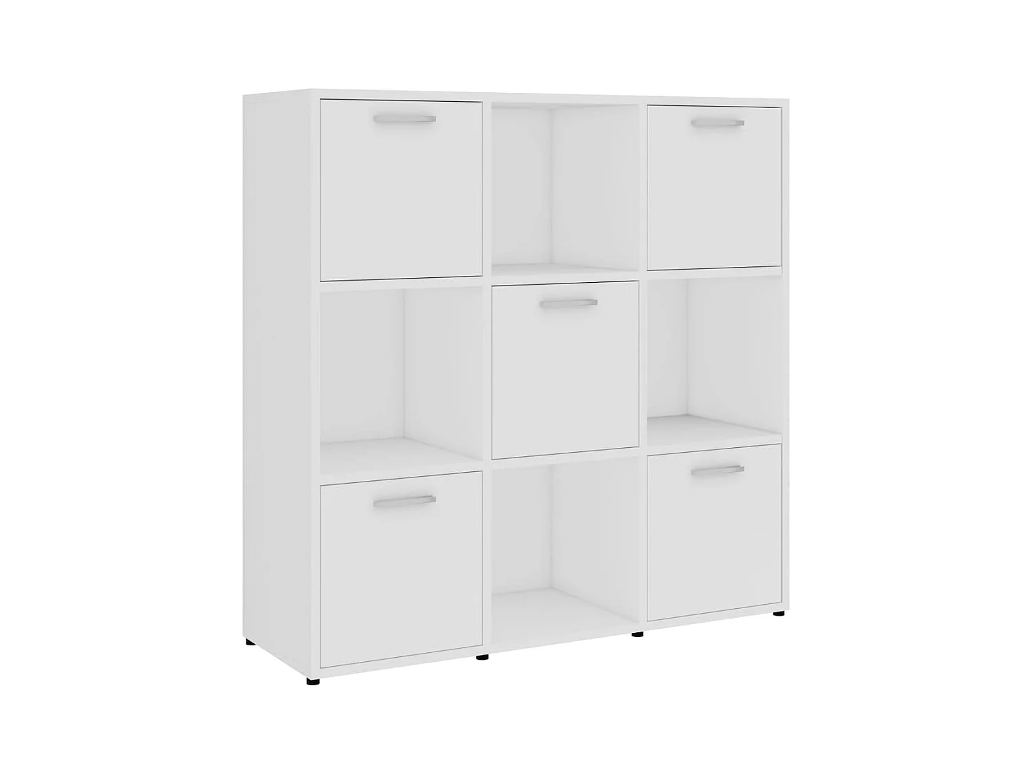 Bibliothèque Blanc 90x30x90 cm Bois d’ingénierie