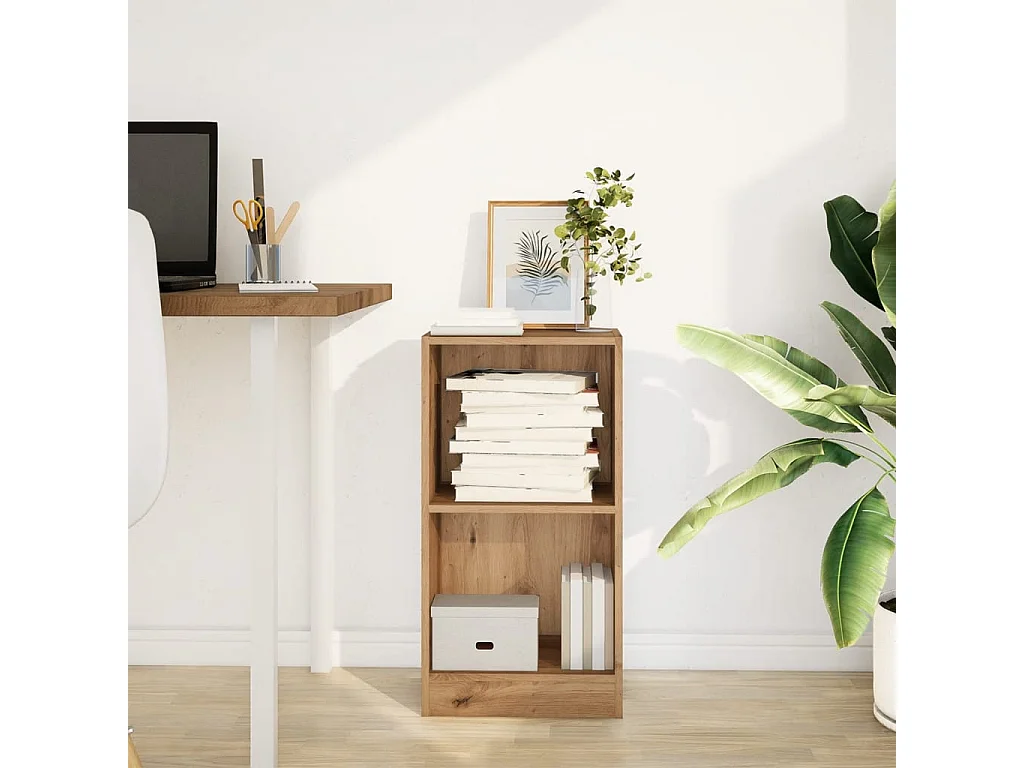Libreria artigianale in rovere 40x24x76 cm in legno ingegnerizzato