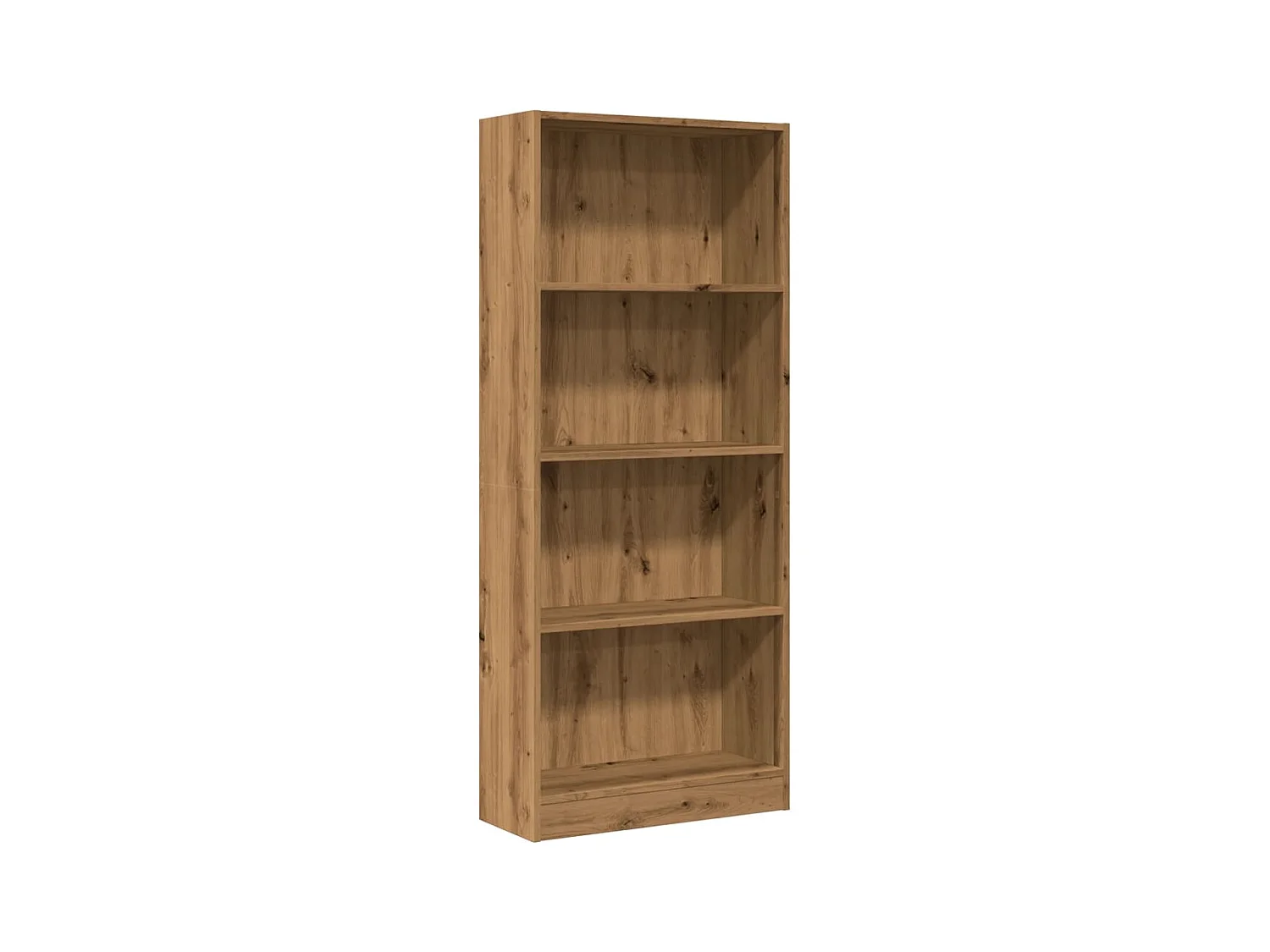 Bibliothèque chêne artisanal 60x24x143 cm bois d'ingénierie