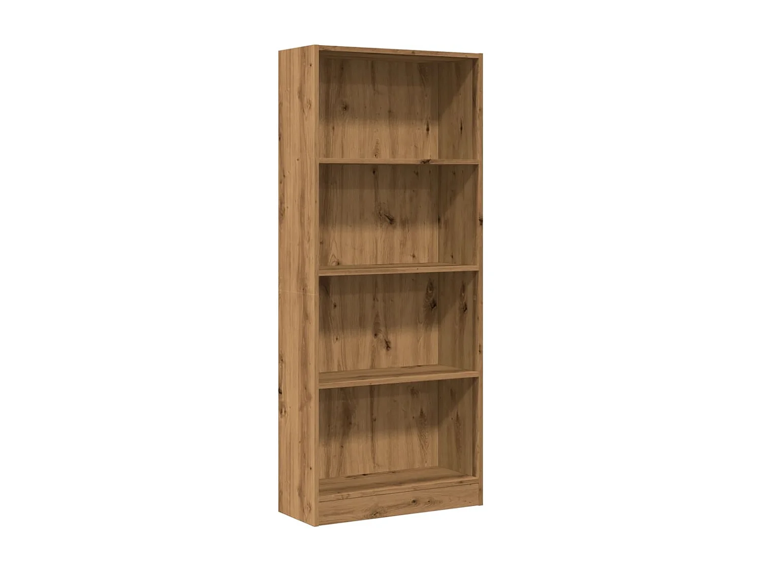 Librería artesanal de roble 60x24x143 cm madera de ingeniería