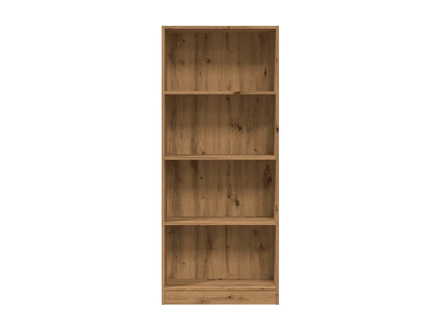 Librería artesanal de roble 60x24x143 cm madera de ingeniería