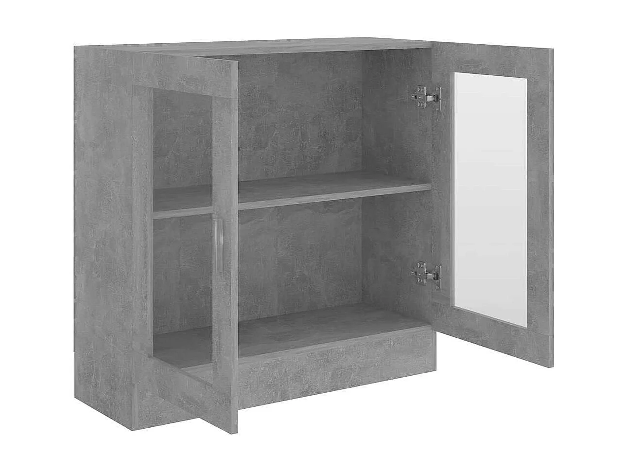 Armoire à vitrine Gris béton 82,5x30,5x80 cm Bois d'ingénierie