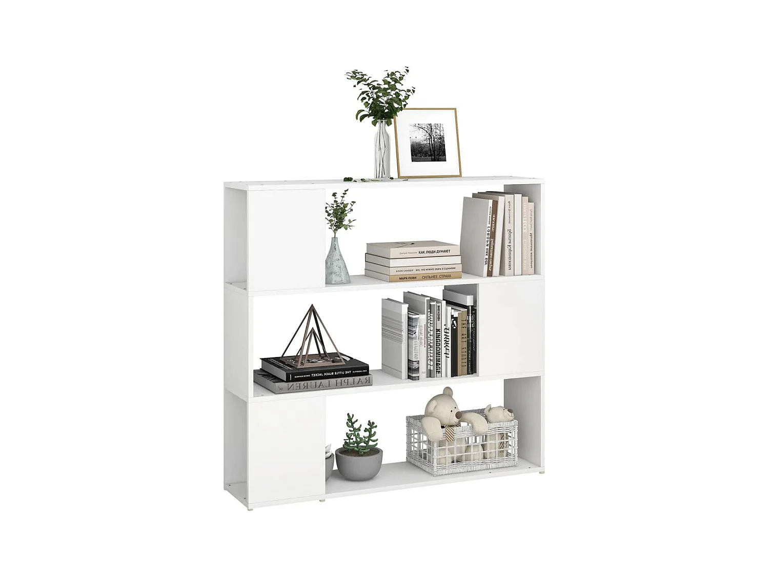 Bibliothèque/Séparateur de pièce Blanc 100x24x94 cm