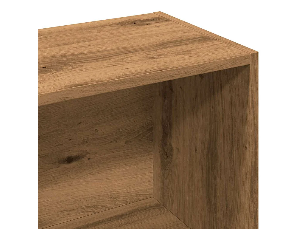 Bibliothèque chêne artisanal 98x29x97,5 cm bois d'ingénierie