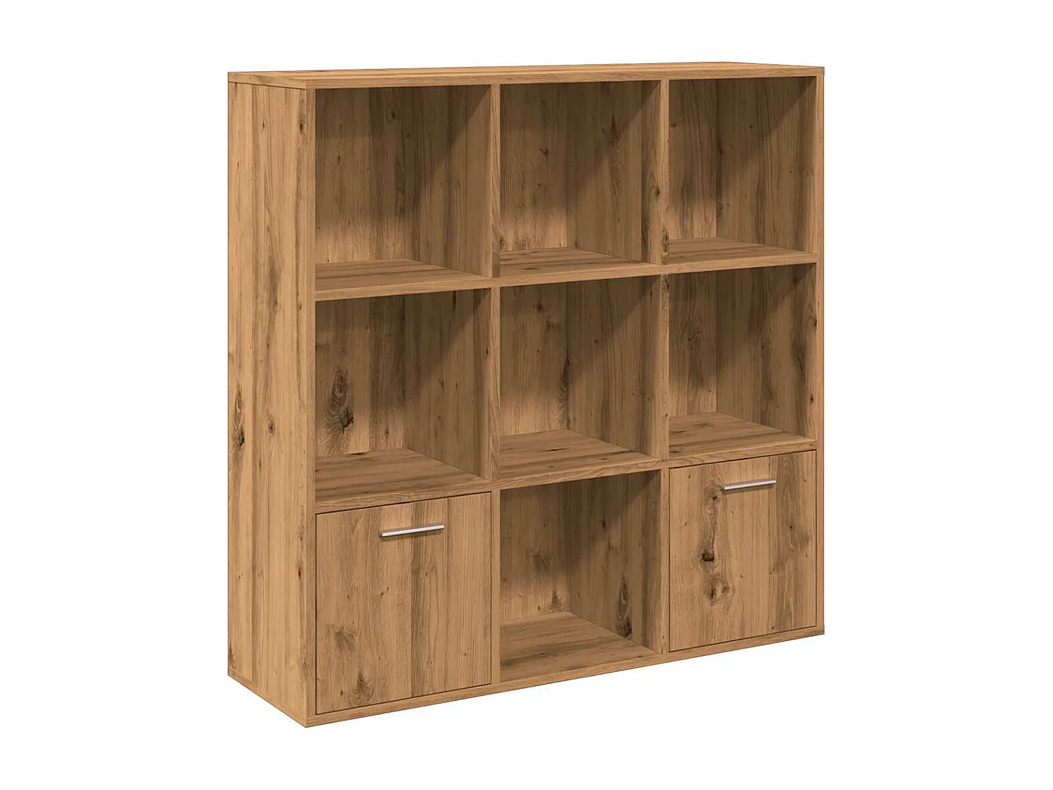 Bibliothèque chêne artisanal 98x29x97,5 cm bois d'ingénierie