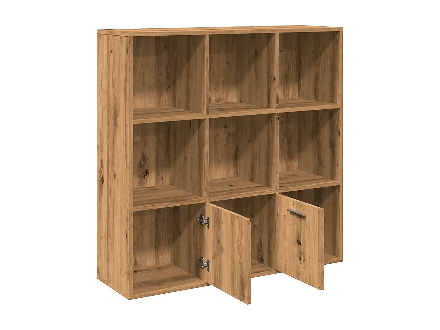Bibliothèque chêne artisanal 98x29x97,5 cm bois d'ingénierie