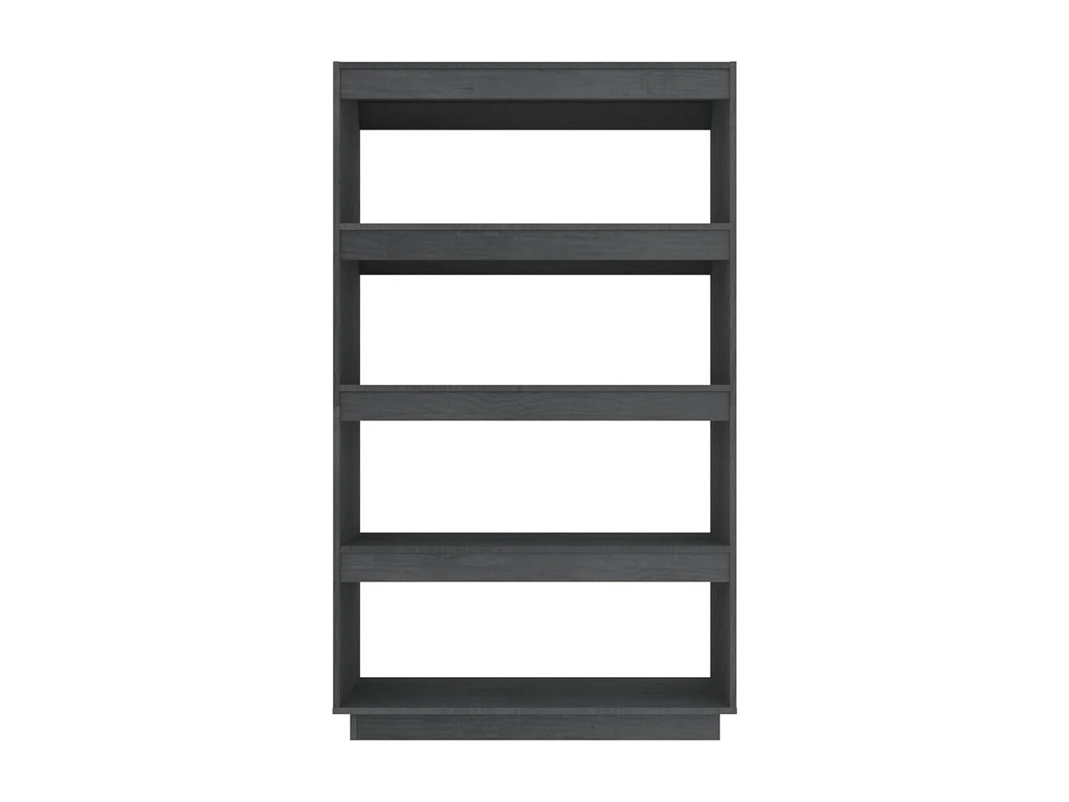 Librería/Bifurcador de ambientes Gris 80x35x135 cm Pino Macizo