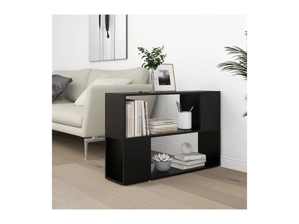 Bibliothèque Noir 100x24x63 cm Bois d'ingénierie