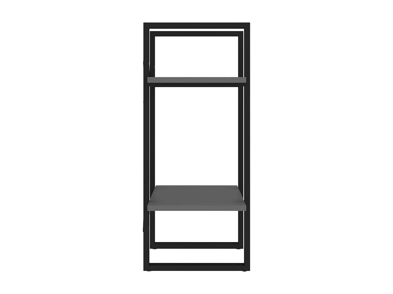 Bibliothèque à 2 niveaux gris 40x30x70 cm bois d'ingénierie