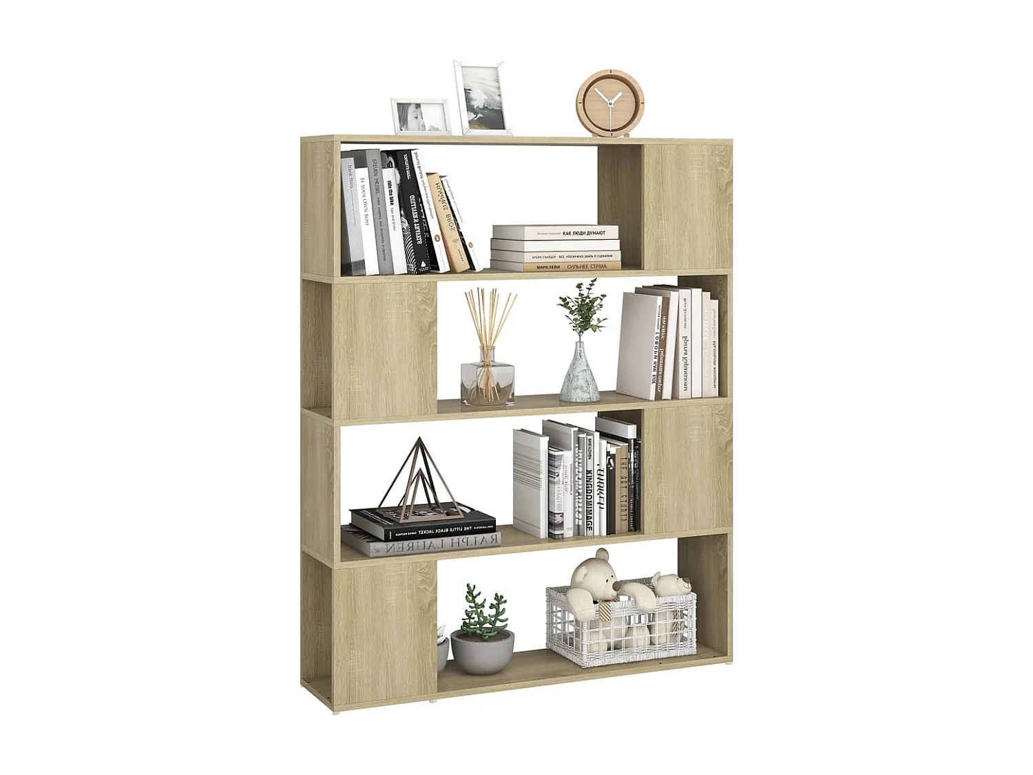 Bibliothèque/Séparateur de pièce Chêne sonoma 100x24x124 cm