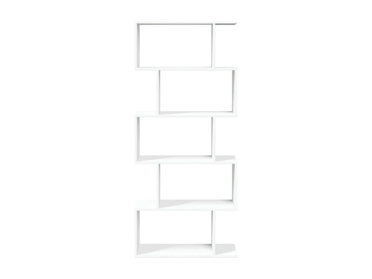 Estantería separadora de 5 niveles blanca 70x24x161 cm