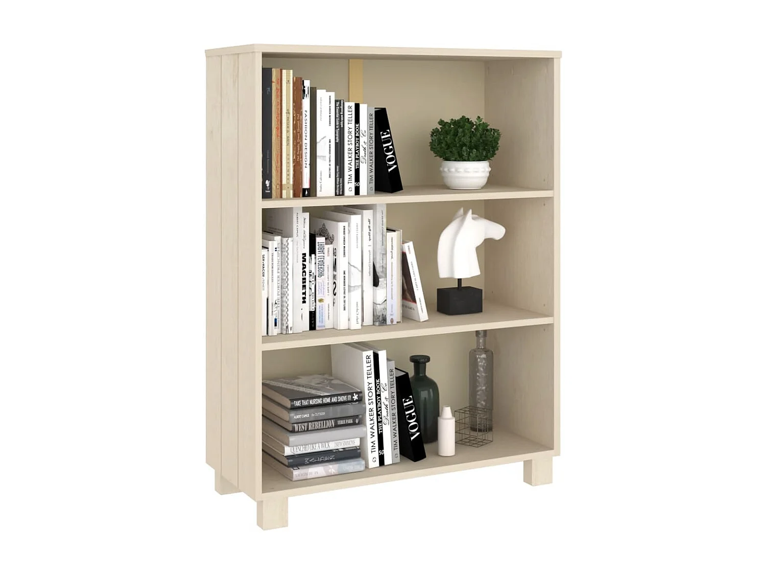 Bibliothèque HAMAR Marron miel 85x35x112 cm Bois de pin massif