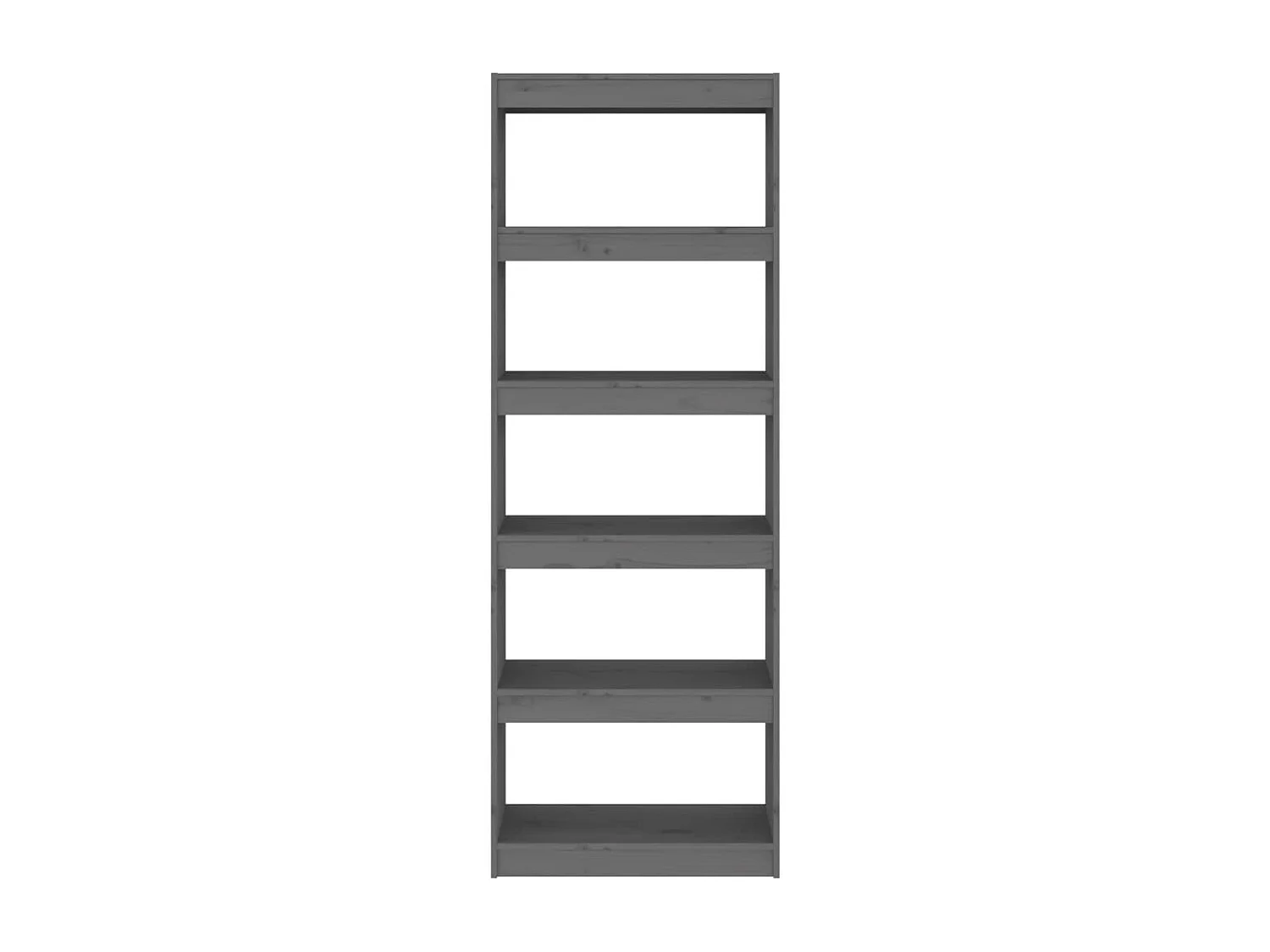 Bibliothèque/Séparateur de pièce Gris 60x30x167,5 cm Pin massif