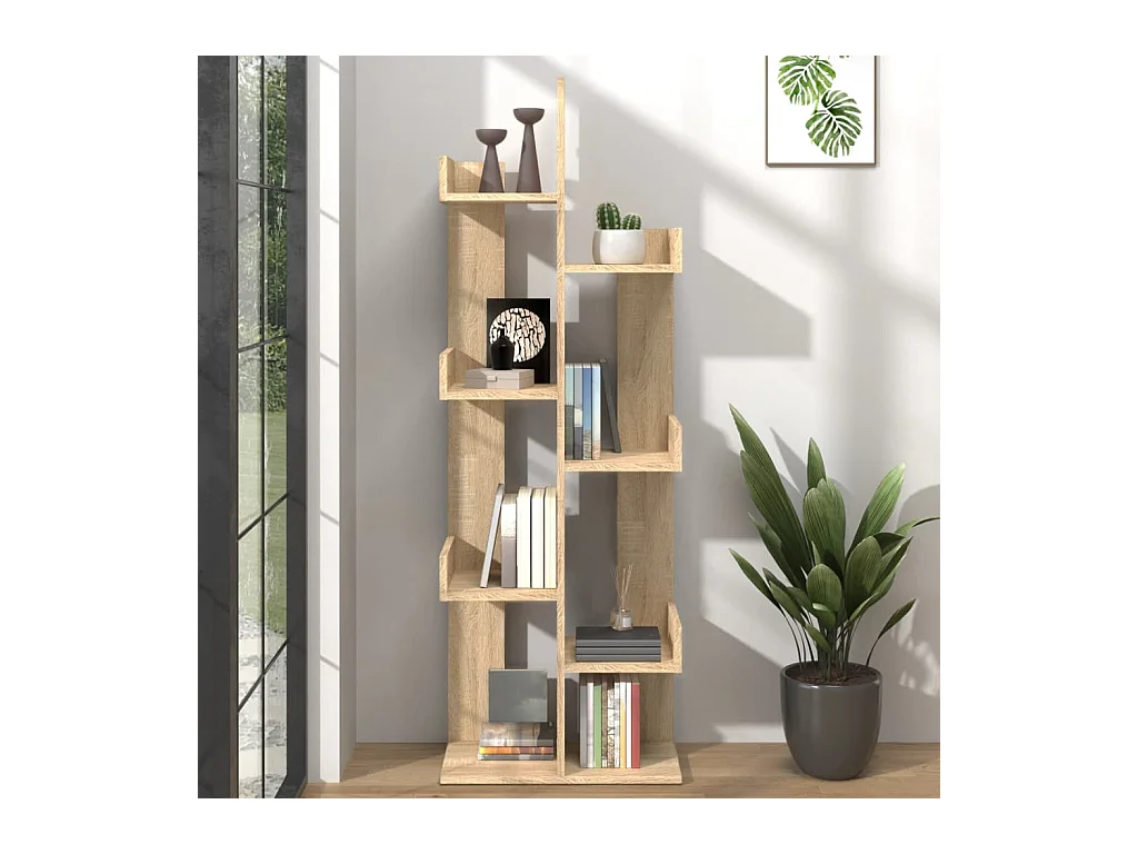 Bibliothèque Chêne sonoma 48x25,5x140 cm Bois d’ingénierie