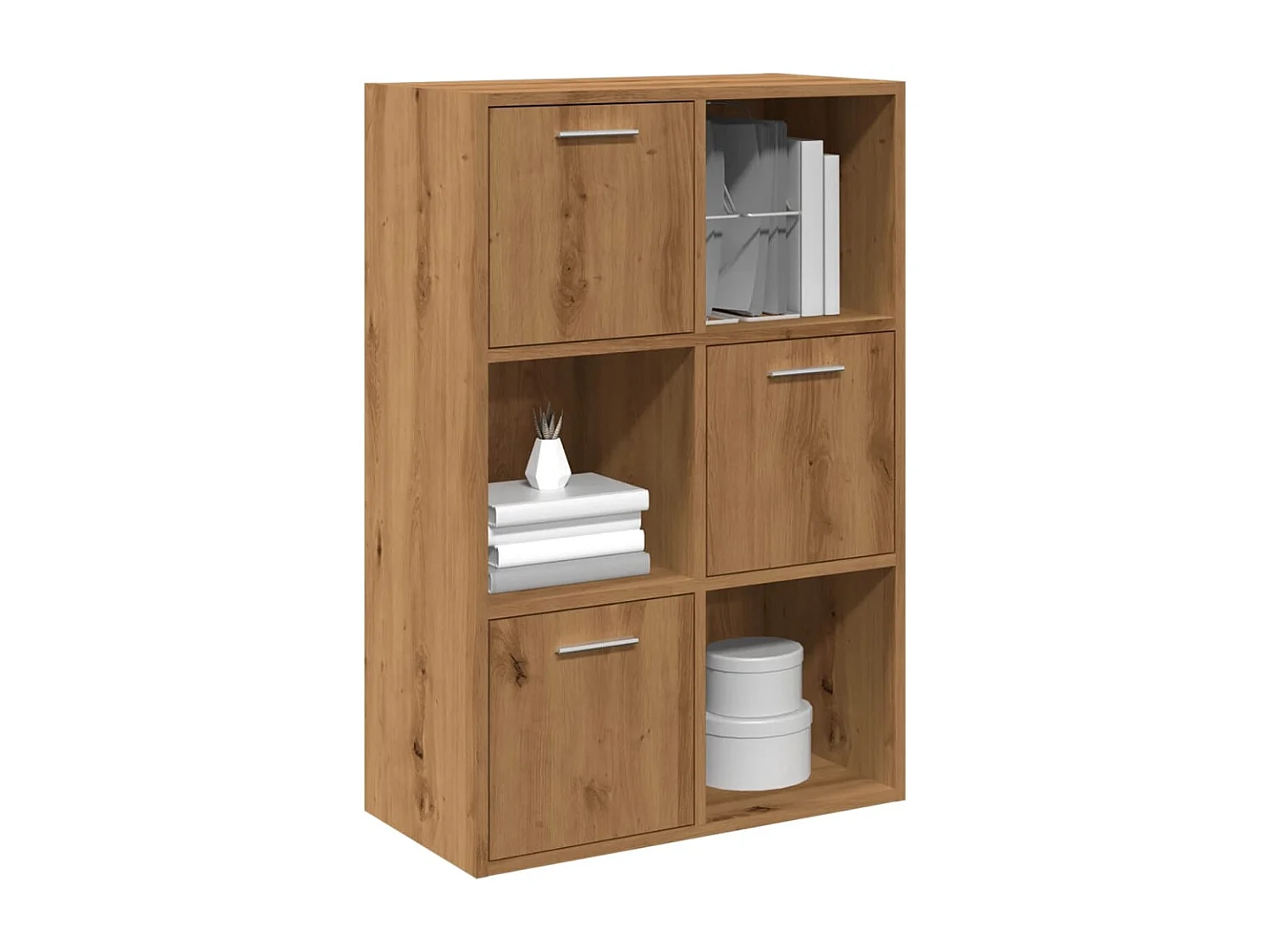 Handgemaakte eikenhouten boekenkast 60,5x30x90 cm bewerkt hout