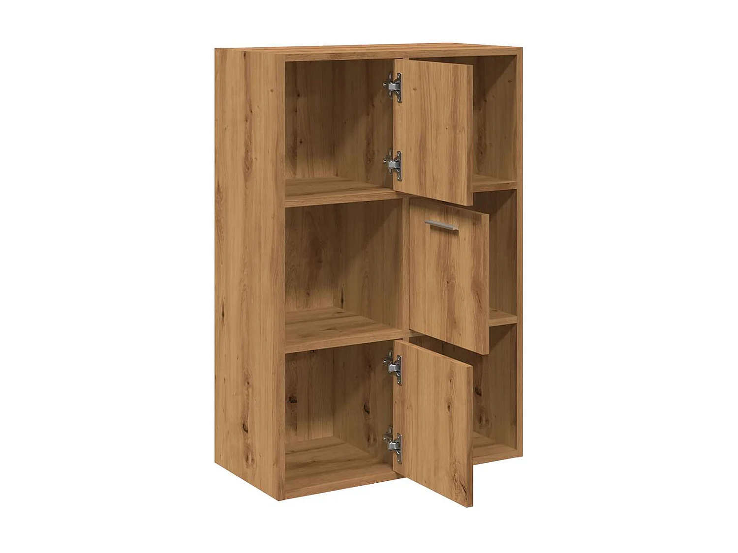 Handgemaakte eikenhouten boekenkast 60,5x30x90 cm bewerkt hout