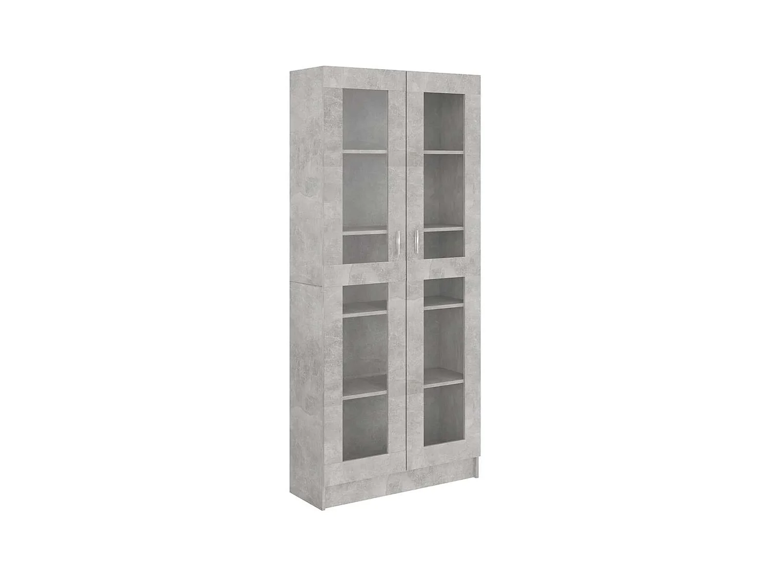 Armoire à vitrine Gris béton 82,5x30,5x185,5 cm Bois ingénierie