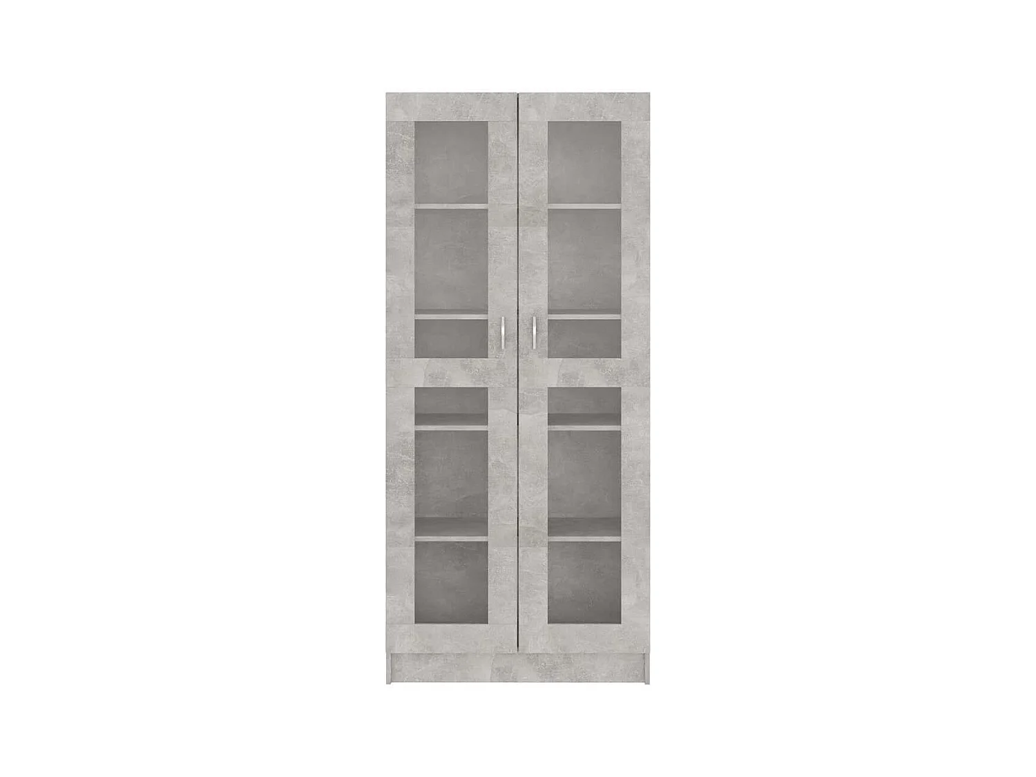 Armoire à vitrine Gris béton 82,5x30,5x185,5 cm Bois ingénierie