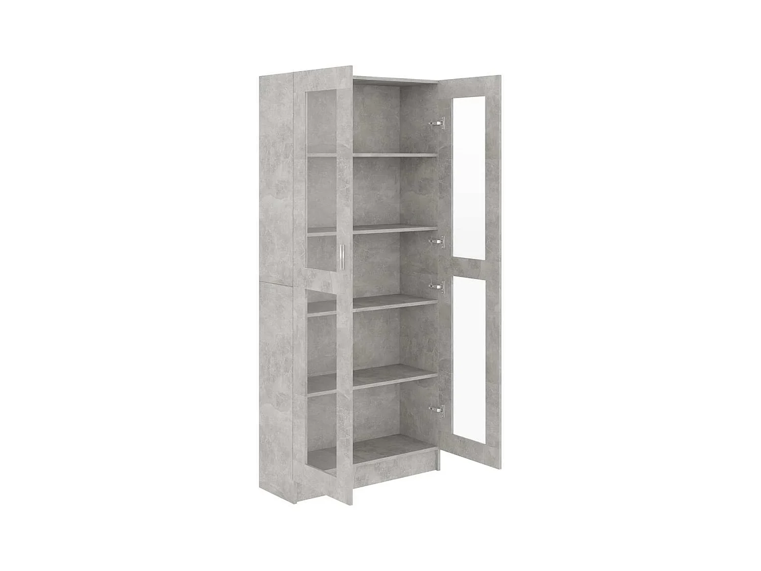 Armoire à vitrine Gris béton 82,5x30,5x185,5 cm Bois ingénierie