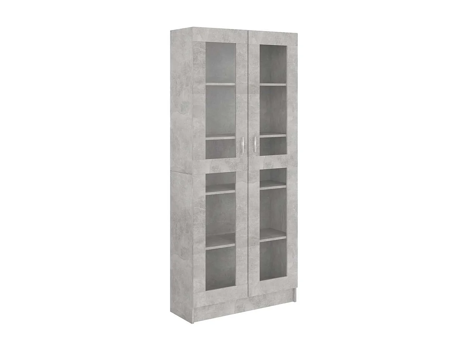 Armoire à vitrine Gris béton 82,5x30,5x185,5 cm Bois ingénierie