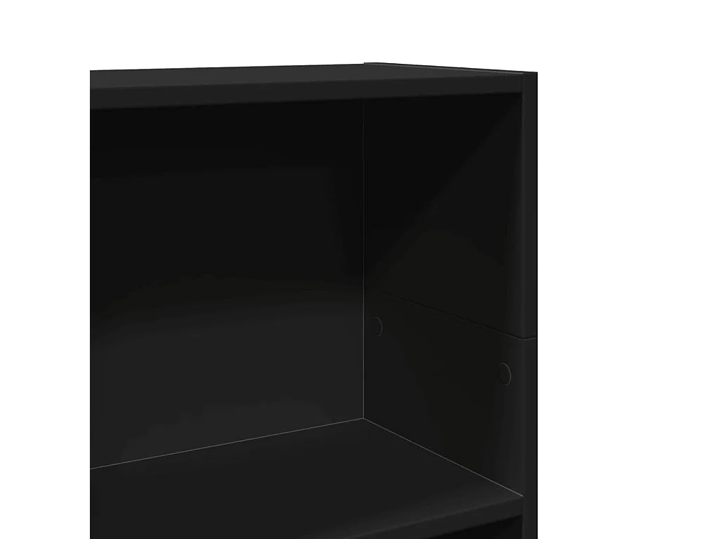 Bibliothèque noir 40x24x109 cm bois d'ingénierie