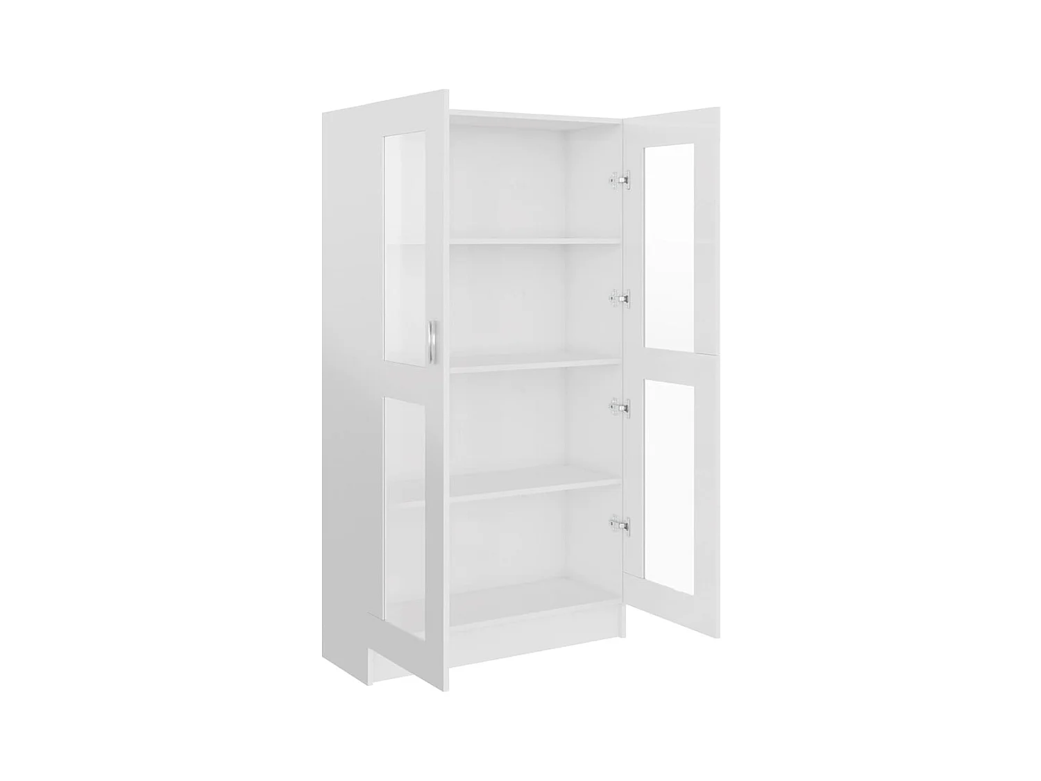 Vitrina Blanco brillo 82,5x30,5x150 cm Madera de ingeniería