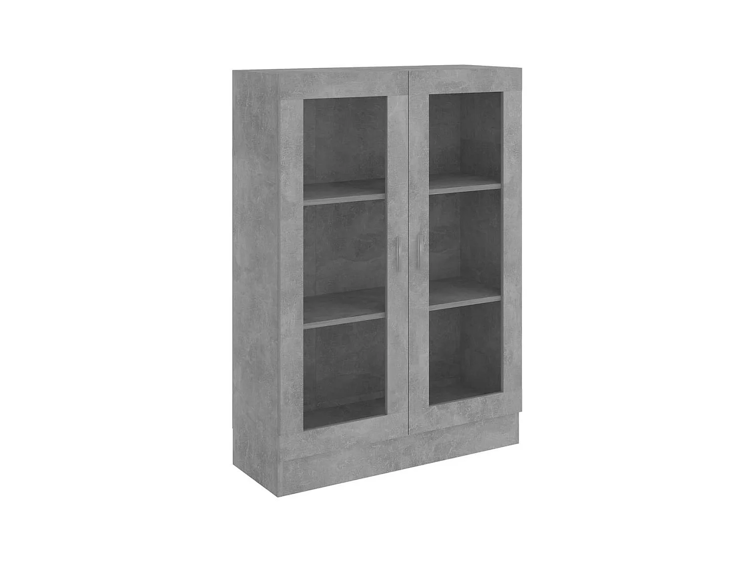 Armoire à vitrine Gris béton 82,5x30,5x115 cm Bois d'ingénierie