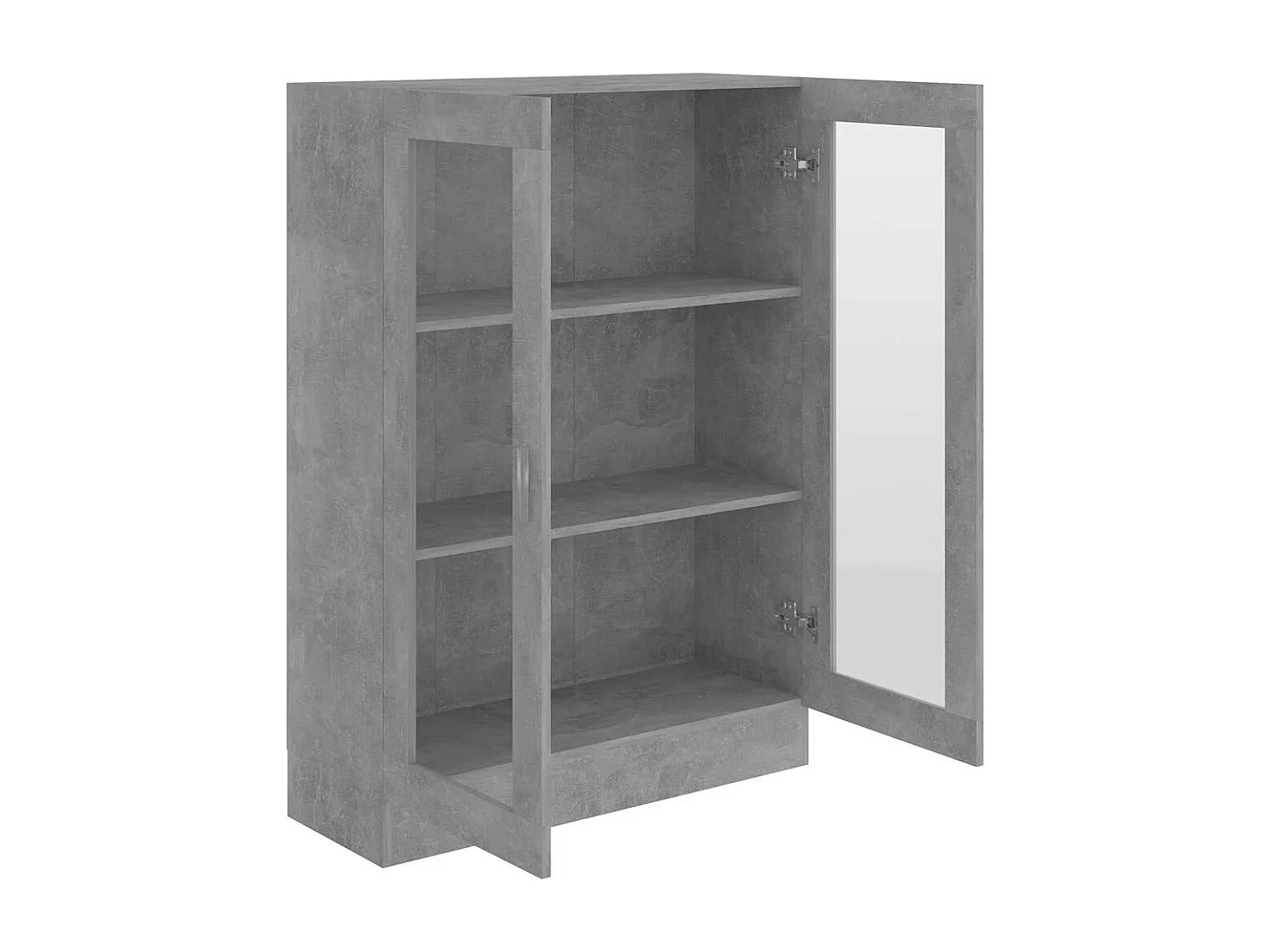 Armoire à vitrine Gris béton 82,5x30,5x115 cm Bois d'ingénierie