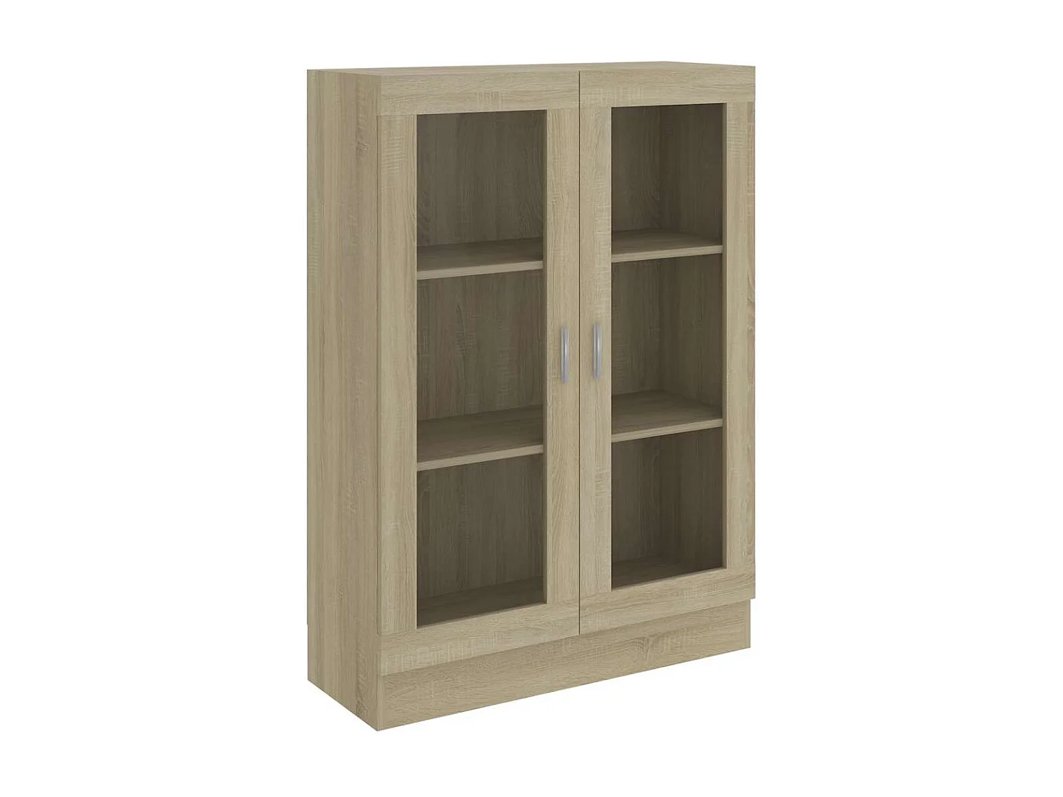 Vitrina de roble Sonoma de 82,5 x 30,5 x 115 cm de madera de ingeniería