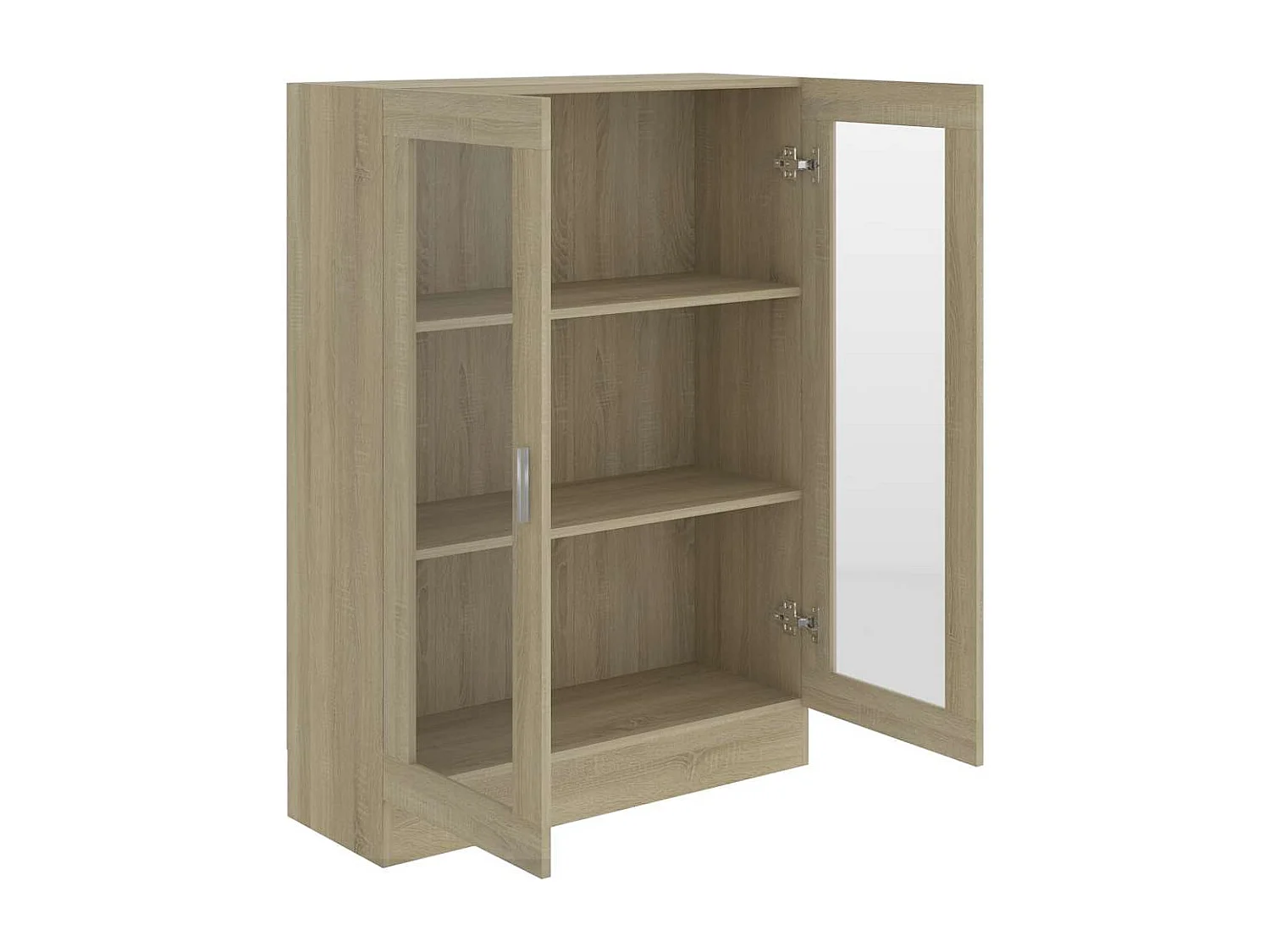 Vitrina de roble Sonoma de 82,5 x 30,5 x 115 cm de madera de ingeniería