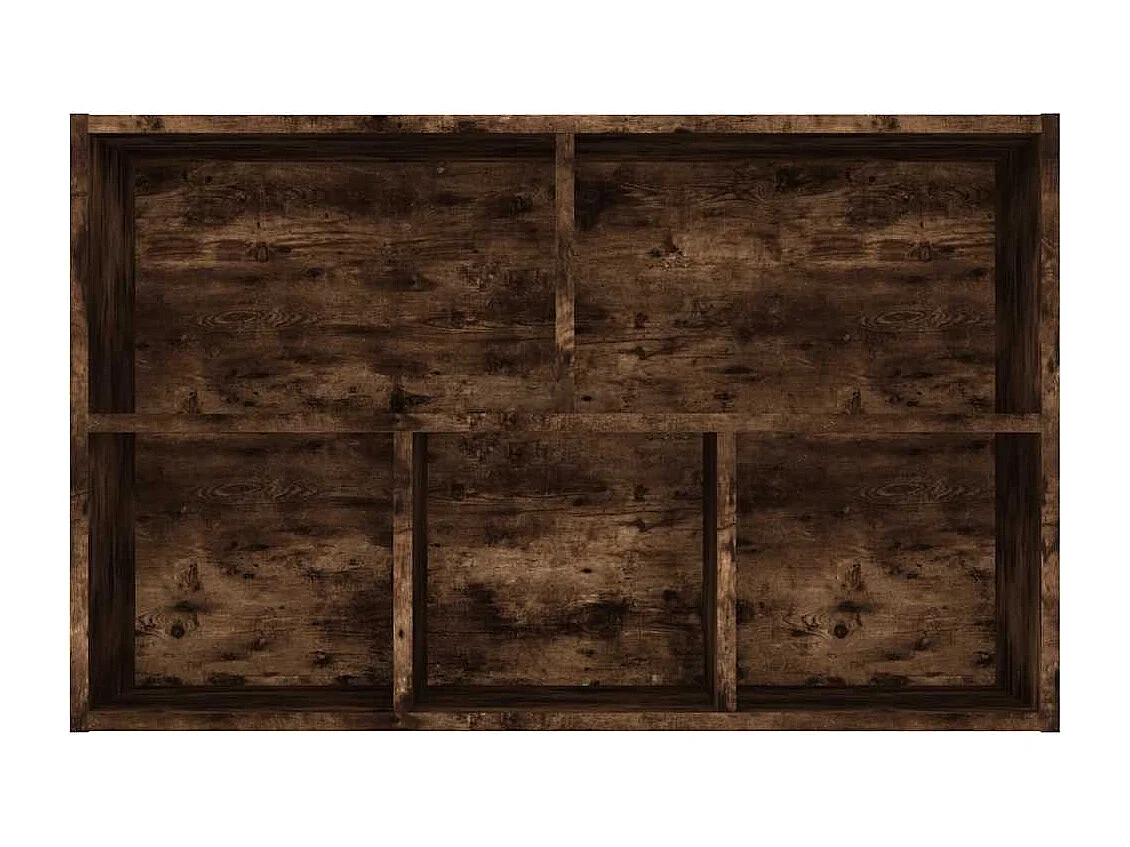 Bibliothèque/Buffet chêne fumé 50x25x80 cm bois d'ingénierie