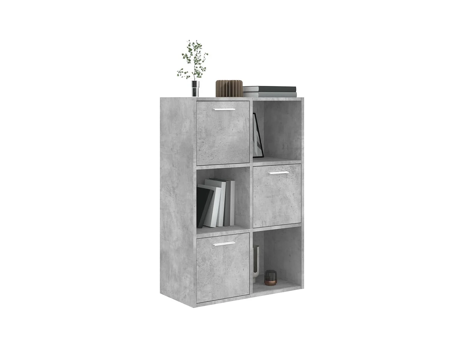 Armoire de rangement Gris béton 60x29,5x90 cm Bois d'ingénierie
