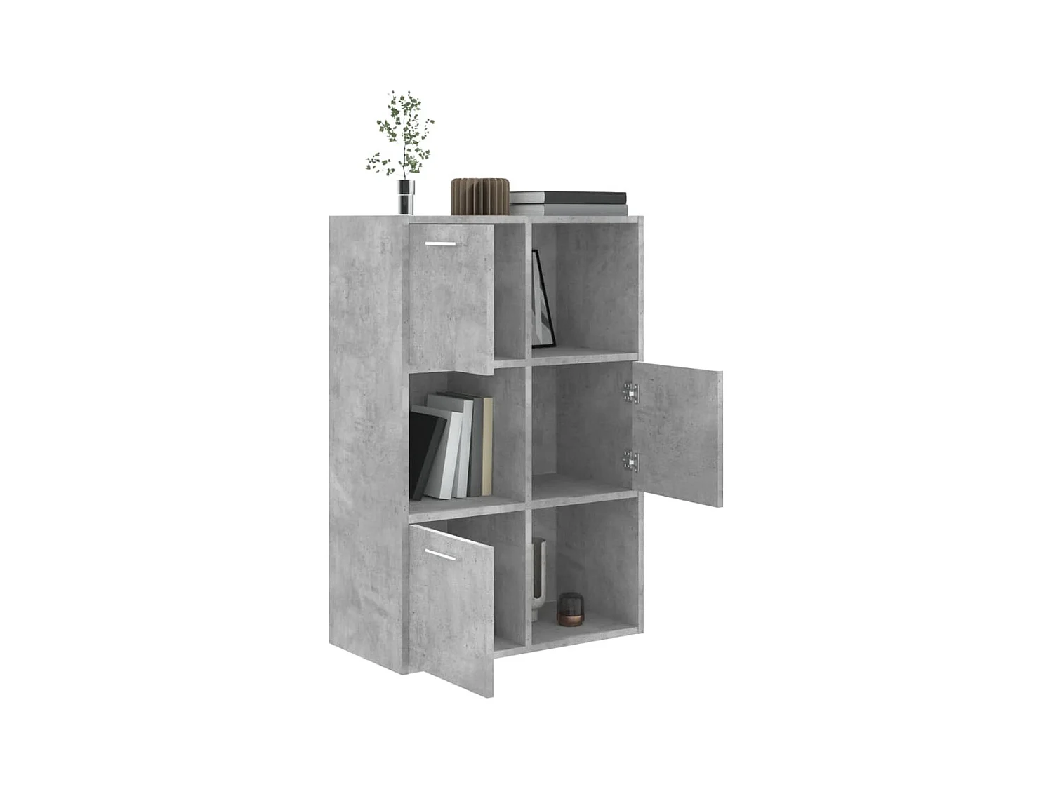 Armoire de rangement Gris béton 60x29,5x90 cm Bois d'ingénierie
