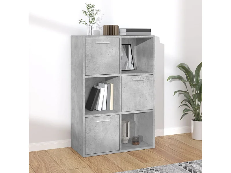 Armoire de rangement Gris béton 60x29,5x90 cm Bois d'ingénierie