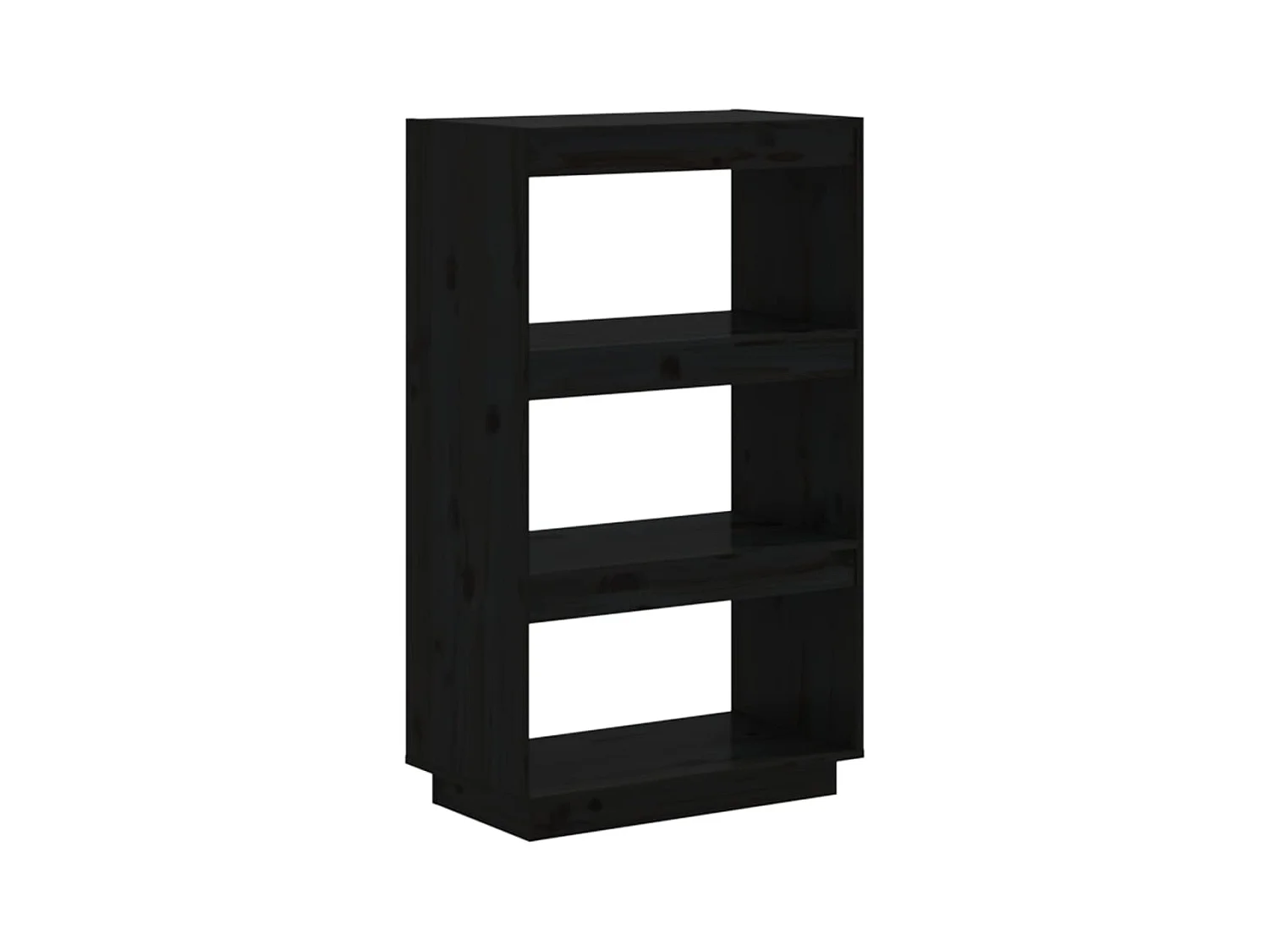Bibliothèque/Séparateur de pièce Noir 60x35x103 cm Pin massif