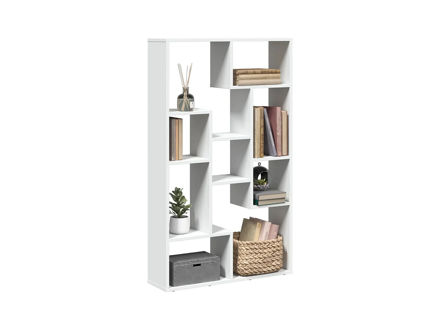 Libreria bianca 72x20x120 cm in legno ingegnerizzato