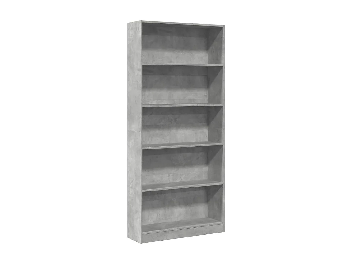 Libreria grigio cemento 80x24x176 cm in legno ingegnerizzato