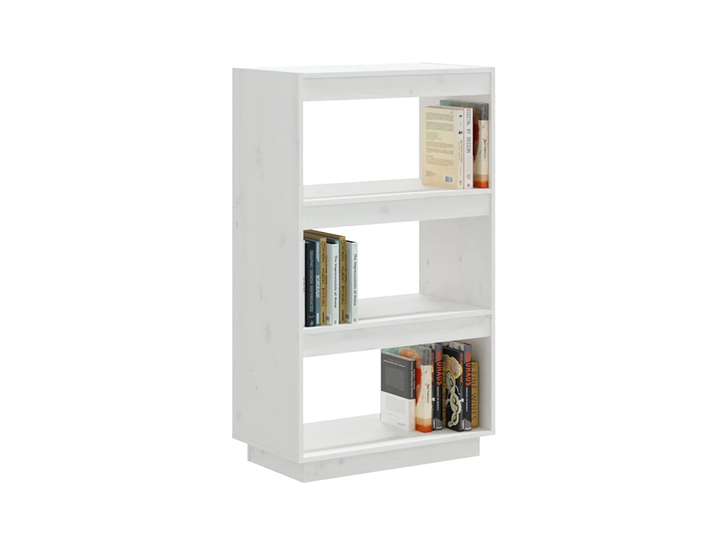 Bibliothèque/Séparateur de pièce Blanc 60x35x103 cm Pin massif