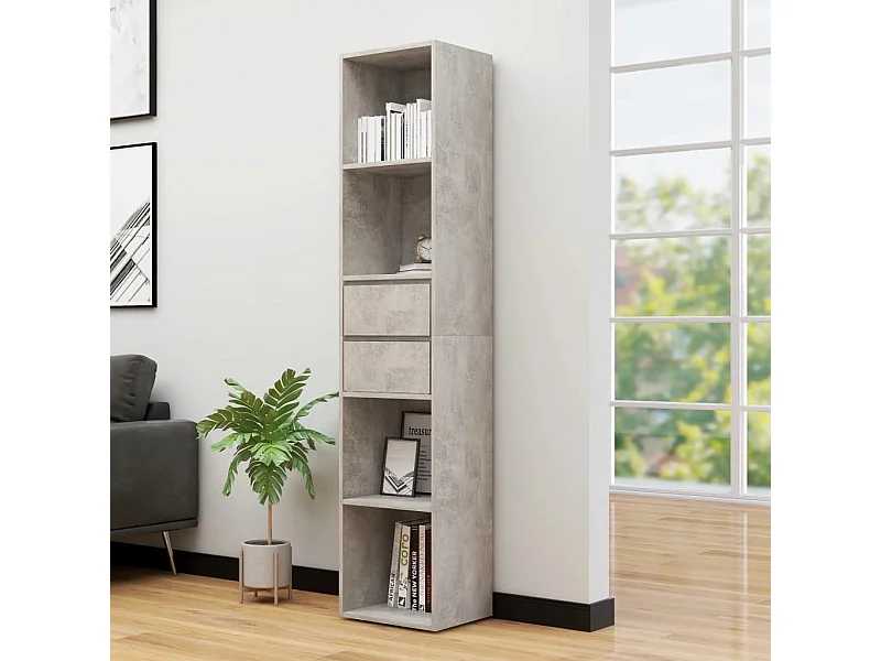 Bibliothèque Gris béton 36x30x171 cm Bois d'ingénierie