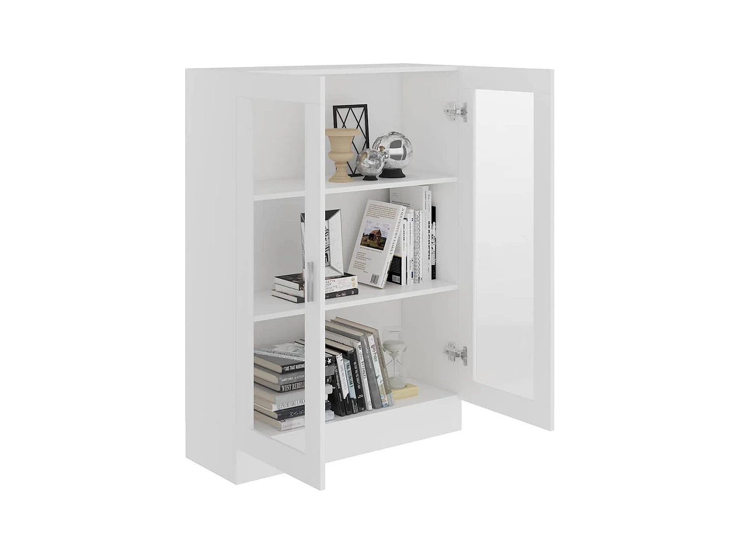 Armoire à vitrine Blanc 82,5x30,5x115 cm Bois d'ingénierie