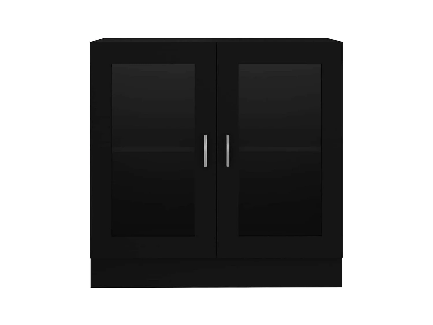 Armoire à vitrine noir 82,5x30,5x80 cm Bois d'ingénierie