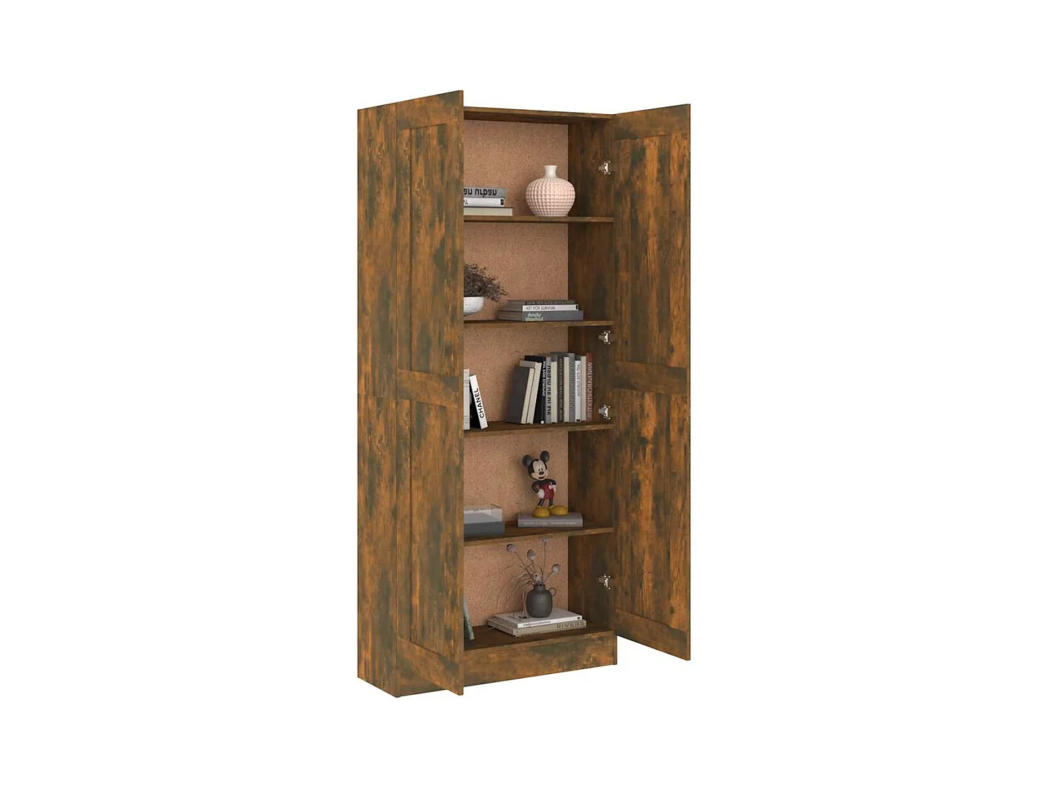 Libreria Rovere Fumè 82,5x30,5x185,5cm Legno ingegnerizzato