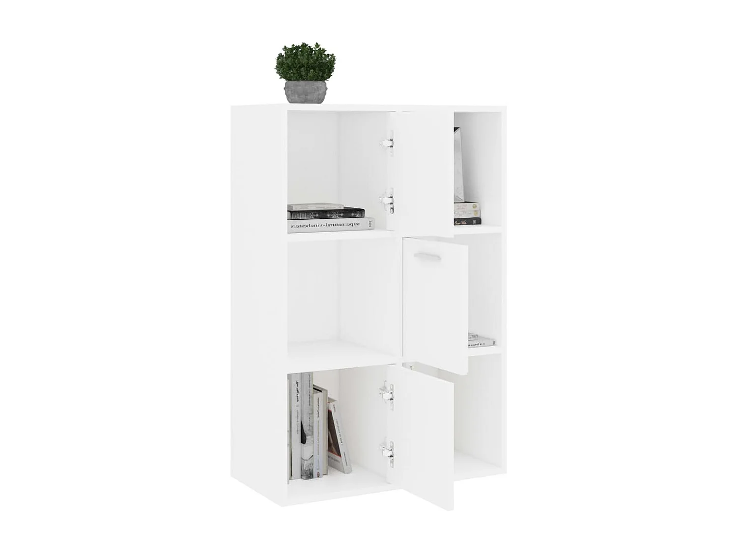Mobile contenitore bianco 60x29,5x90 cm in legno ingegnerizzato
