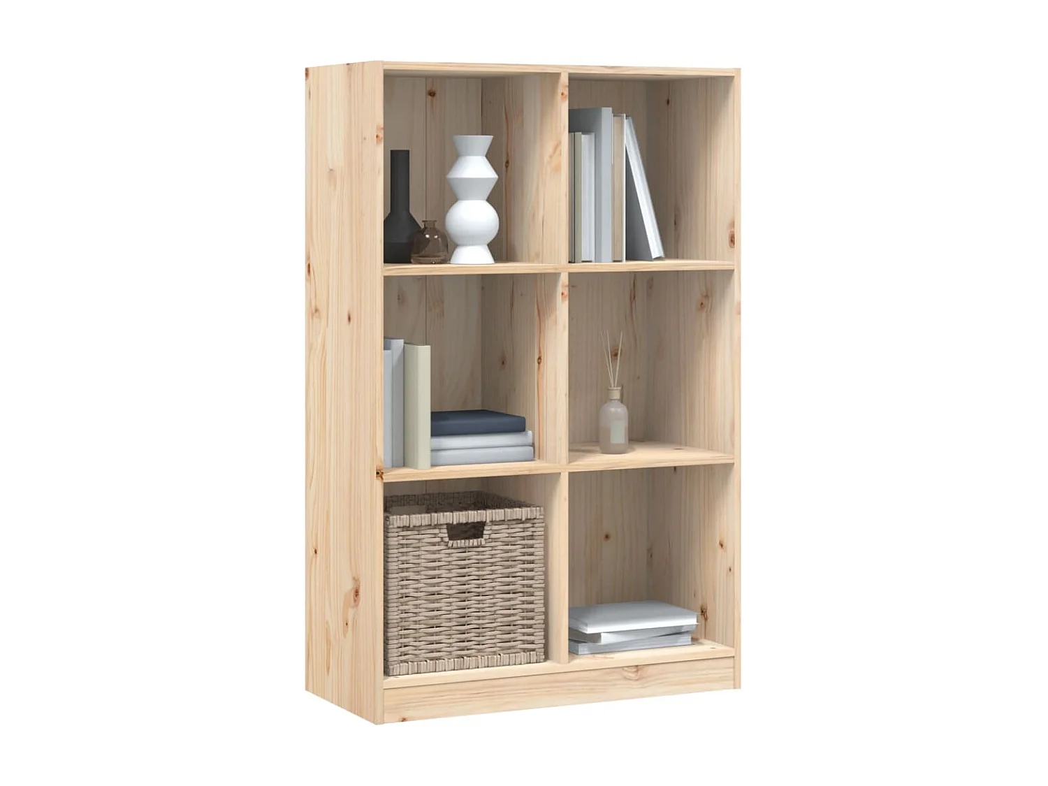 Librería 70x33x110 cm madera maciza de pino