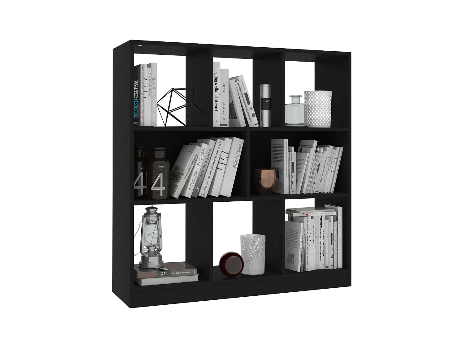 Bibliothèque Noir 97,5x29,5x100 cm Bois d'ingénierie