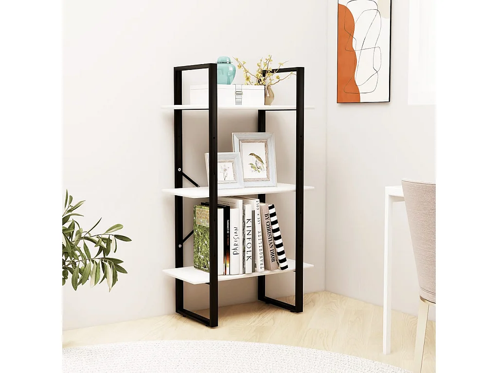 Étagère de rangement Blanc 60x30x105 cm Bois de pin massif