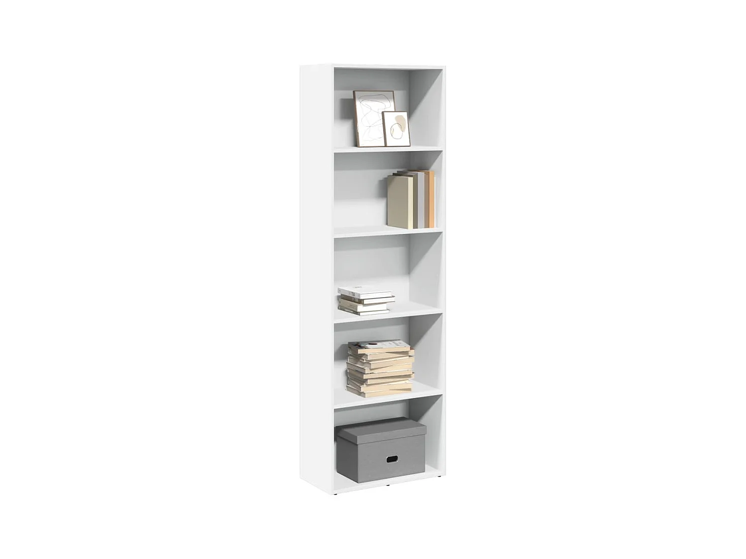 Librería blanca 60x30x189 cm madera contrachapada